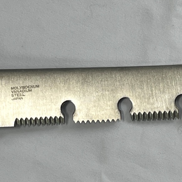 Molybdenum Vanadium Steel Japan Frozen Food Knife 14" Blade Serrated Saw Vintage - Picture 5 of 6